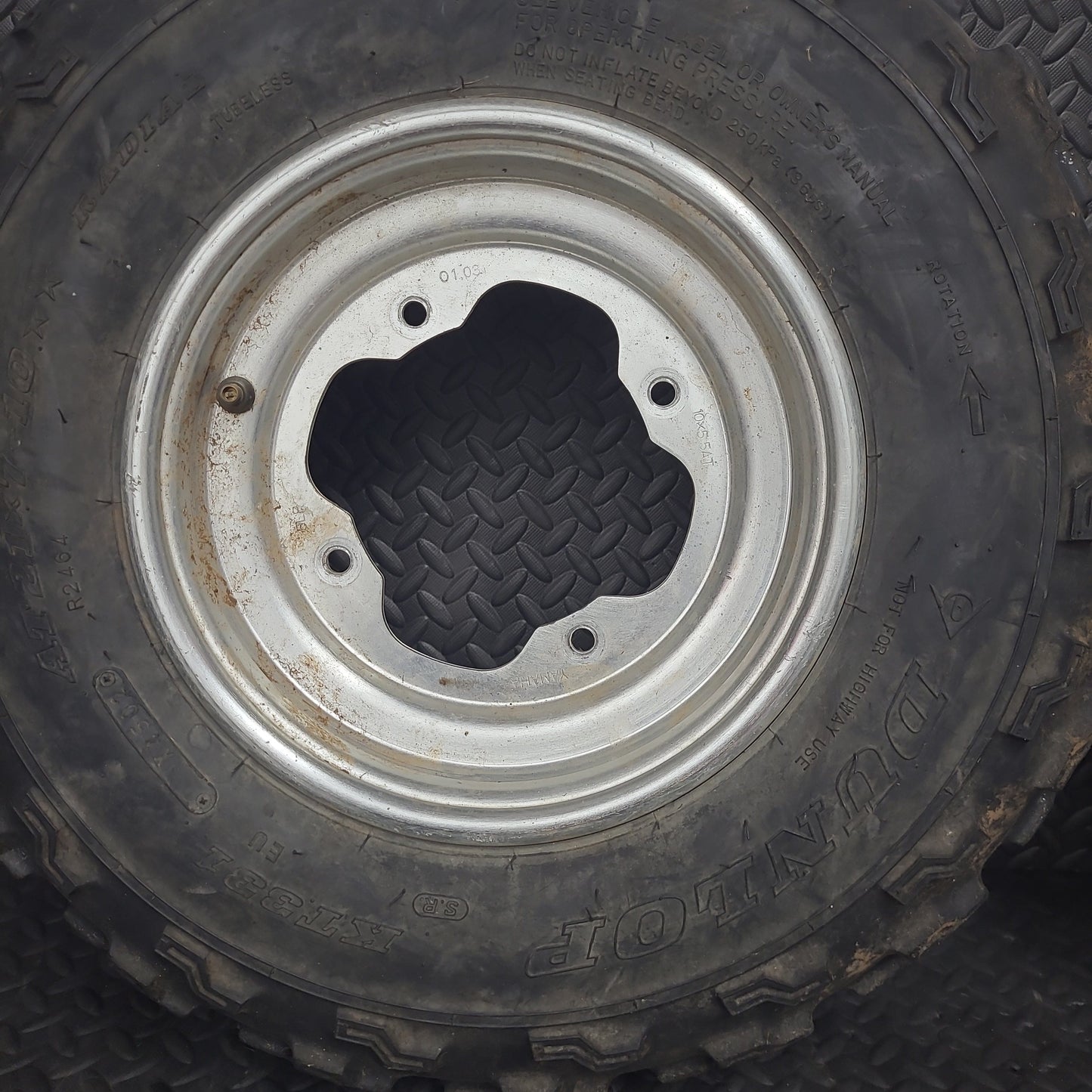 21x7-10 OEM Front Wheels and Tires Set of 2 *USED*
