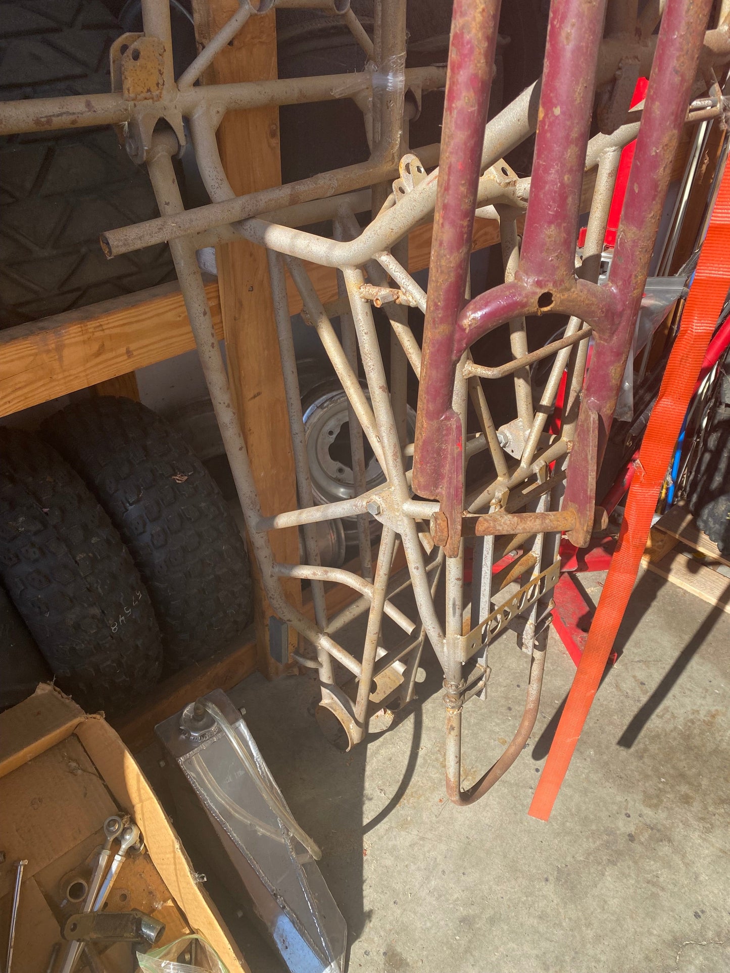 Aftermarket Drag Frame with Wheelie Bar *USED*