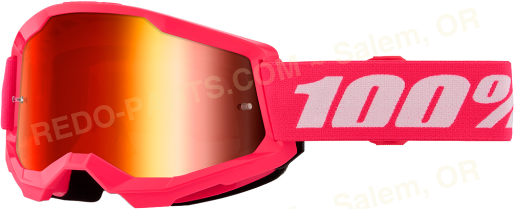 100 Percent Strata 2 Goggles Pink Mirror Red Lens *NEW* Riding Gear