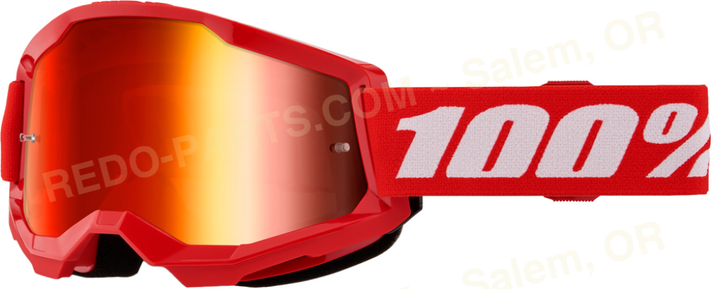 100 Percent Strata 2 Goggles Red Mirror Red Lens *NEW* Riding Gear