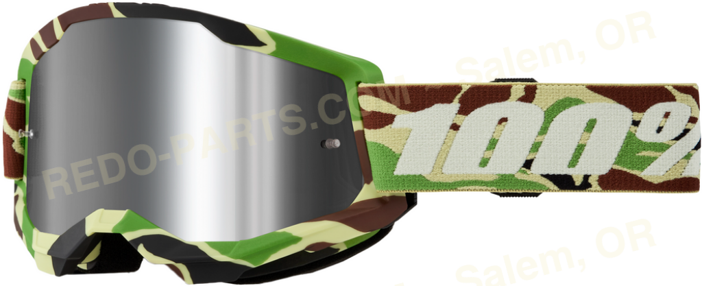 100 Percent Strata 2 Goggles War Camo Mirror Silver Lens *NEW* Riding Gear