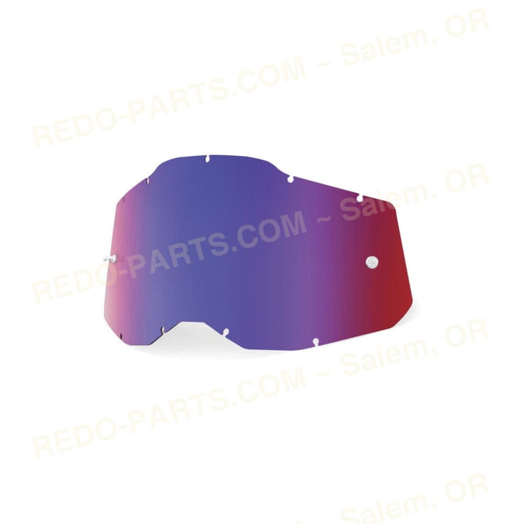 100% Replacement Mirror Lens With Posts Racecraft 2 / Accuri 2 / Strata 2 *NEW* Mirror Red/Blue Riding Gear
