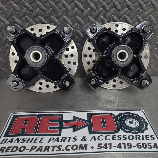 Powder Coated OEM Front Hubs A-Arm Style - Black *USED*