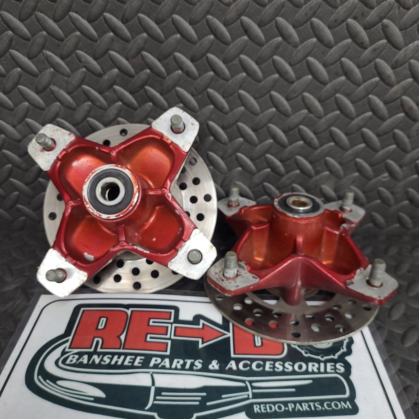 OEM A-Arm Front Hubs Red * USED*