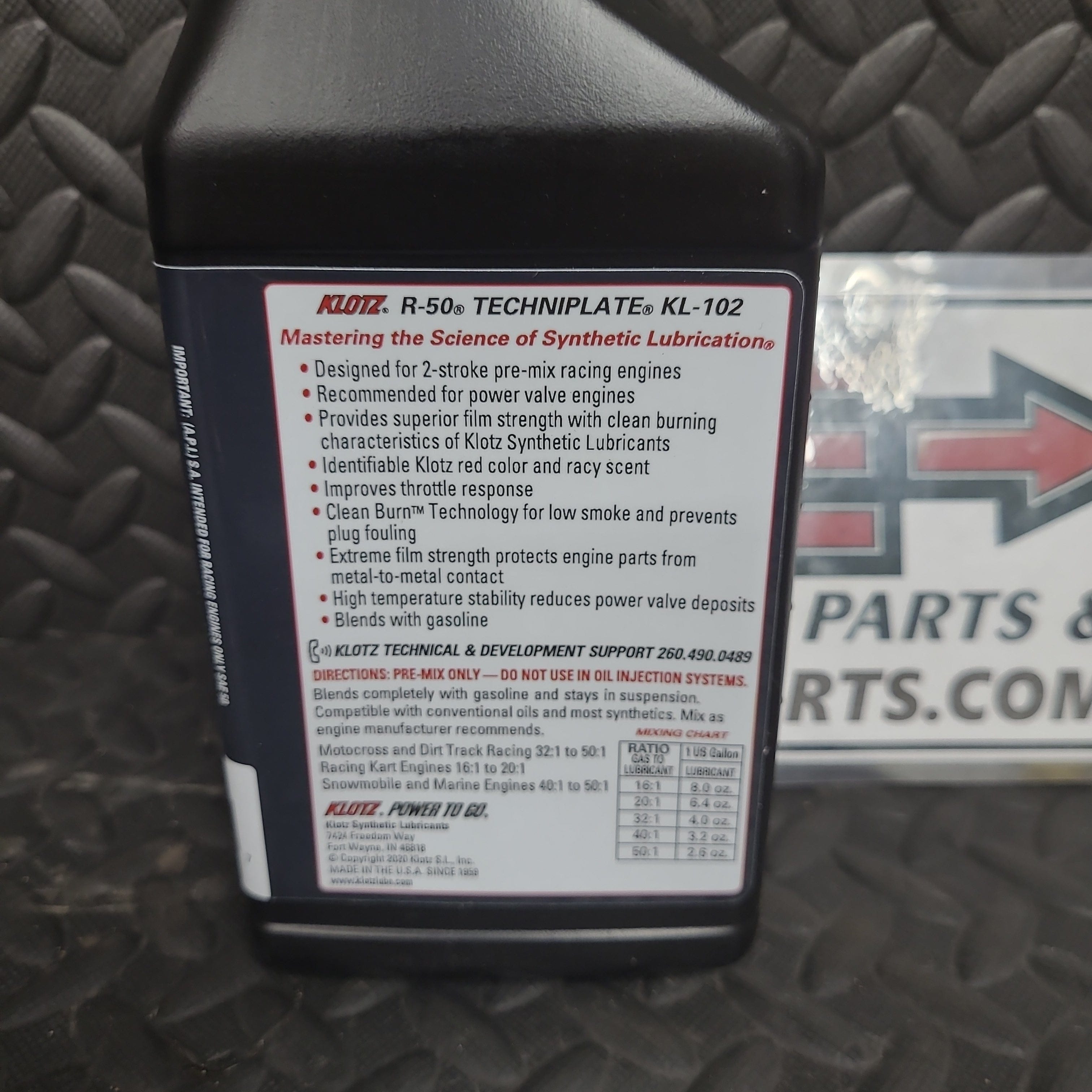 KLOTZ R-50 Racing 2-Stroke Pre-Mix Techniplate Synthetic Oil, 1 Pint * –  Re-Do Banshee