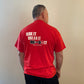 Men's Red SS Tee, Black & White Logo *NEW*