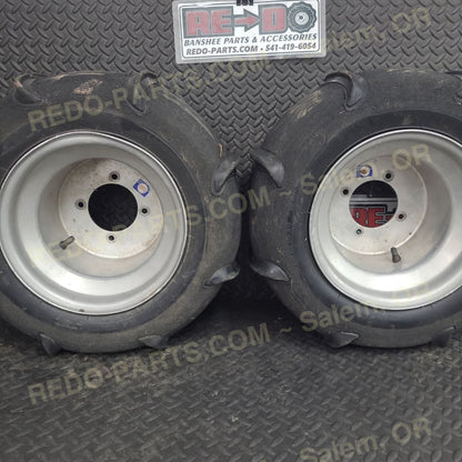 20x10-10 Rear Tires on Blue label Douglas Wheels *USED* Parts - Used