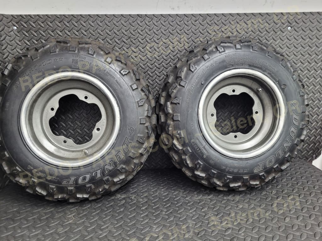 21x7-10 Dunlop KT851A Front Tires Set of 2 Date Code 10/92 *USED