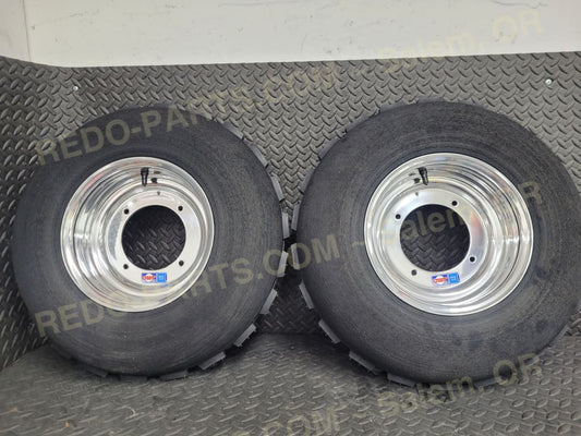 21x7-10 Rogue Tires on DWT 10X5 Blue Label Front w/ Mohawk or Smoothies Set of 2 *NEW* - Parts - New