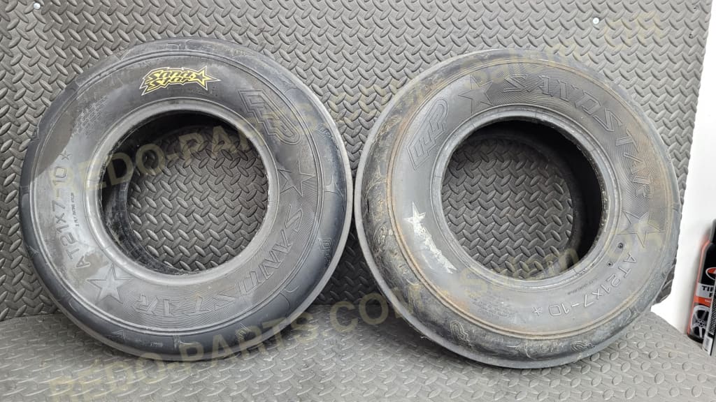 21x7-10 Sand Star Front Tires Only Set of 2 *USED* Parts - Used