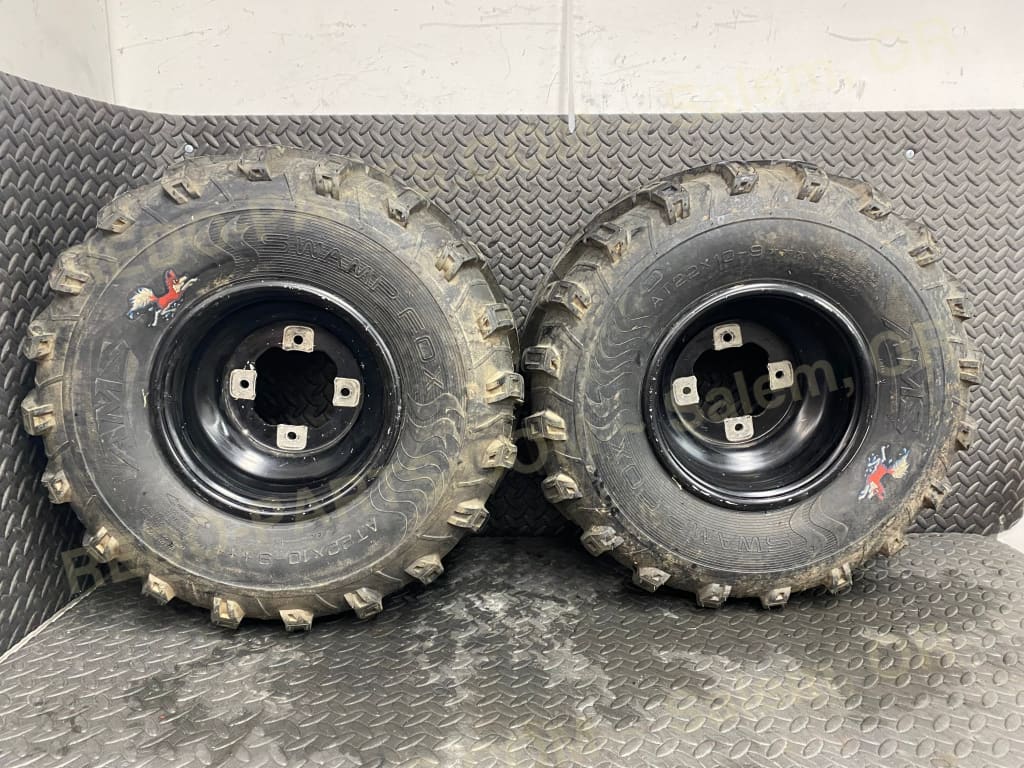 22x10-9 Swamp Fox Tires on OEM Black Wheels *USED* Parts - Used