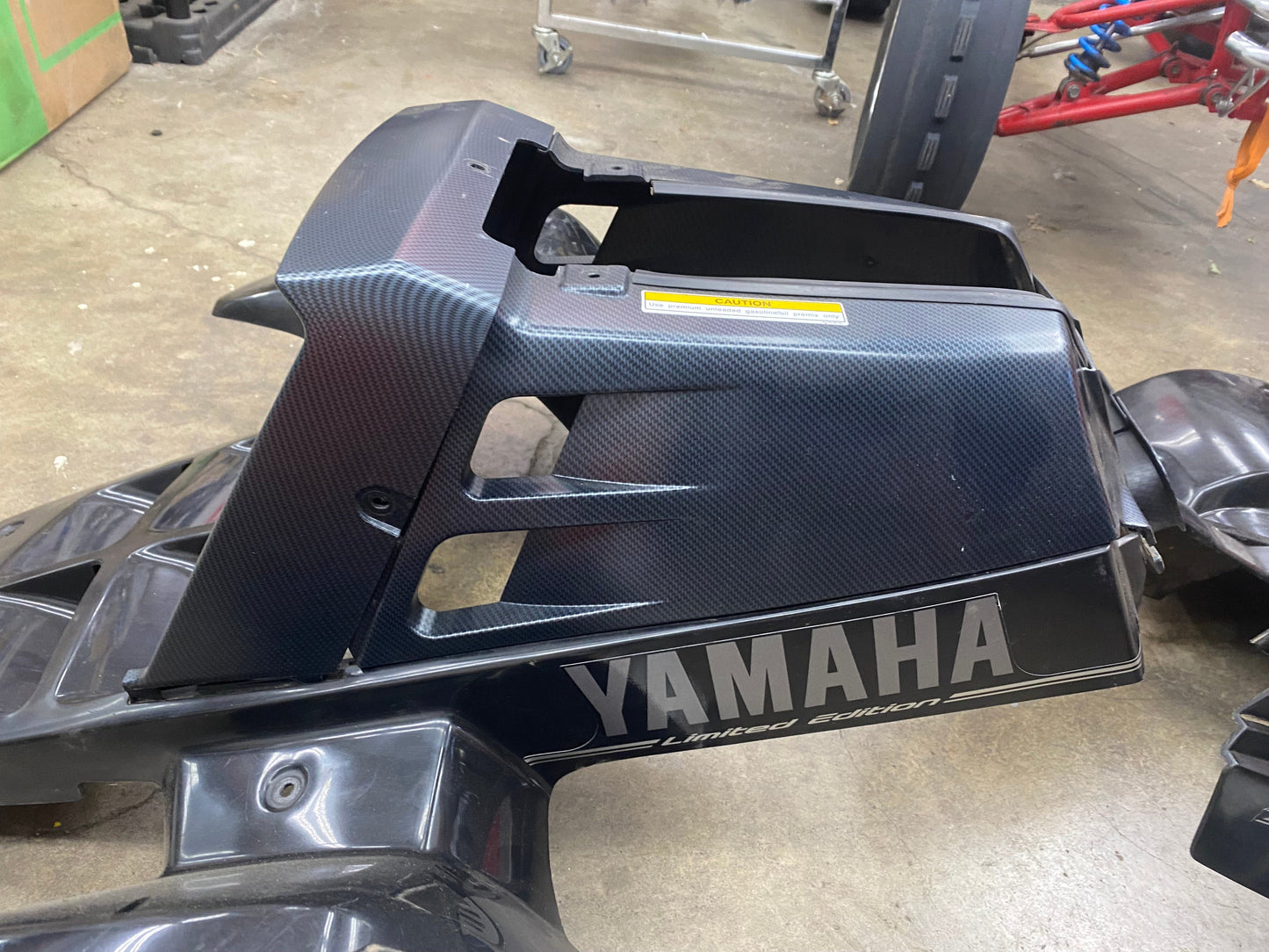 Factory OEM 2004 Limited Edition Black Plastics with the Carbon Fiber Radiator and Tank Cover. 4pcs. *USED*.