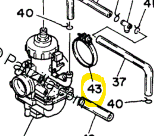 Factory OEM Carburetor to Airbox Boot Clamp *NEW*