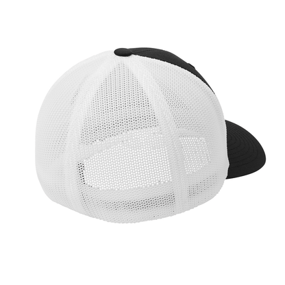 Re-Do Logo Trucker Flexfit Hat, Red White Logo, Black with White Mesh *NEW*