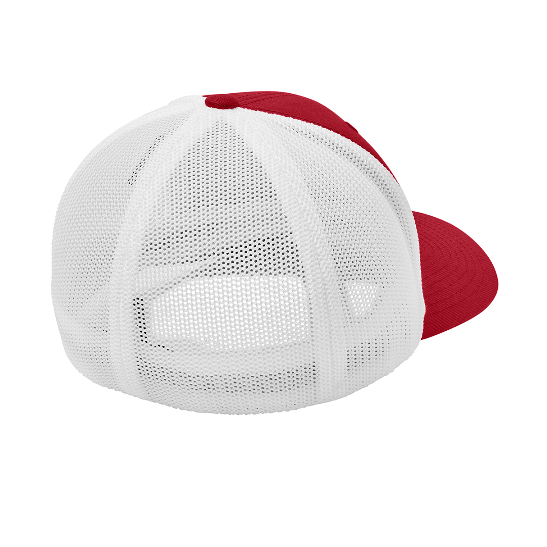 Re-Do Logo Trucker Flexfit Hat, Blue White Logo, Red with White Mesh *NEW*