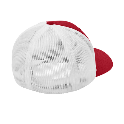 Re-Do Logo Trucker Flexfit Hat, Blue White Logo, Red with White Mesh *NEW*