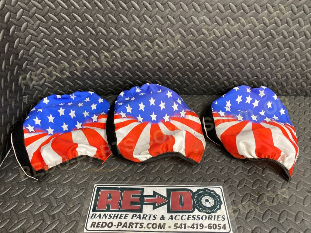 Aftermarket Shock Covers American Flag. *USED* – Re-Do Banshee