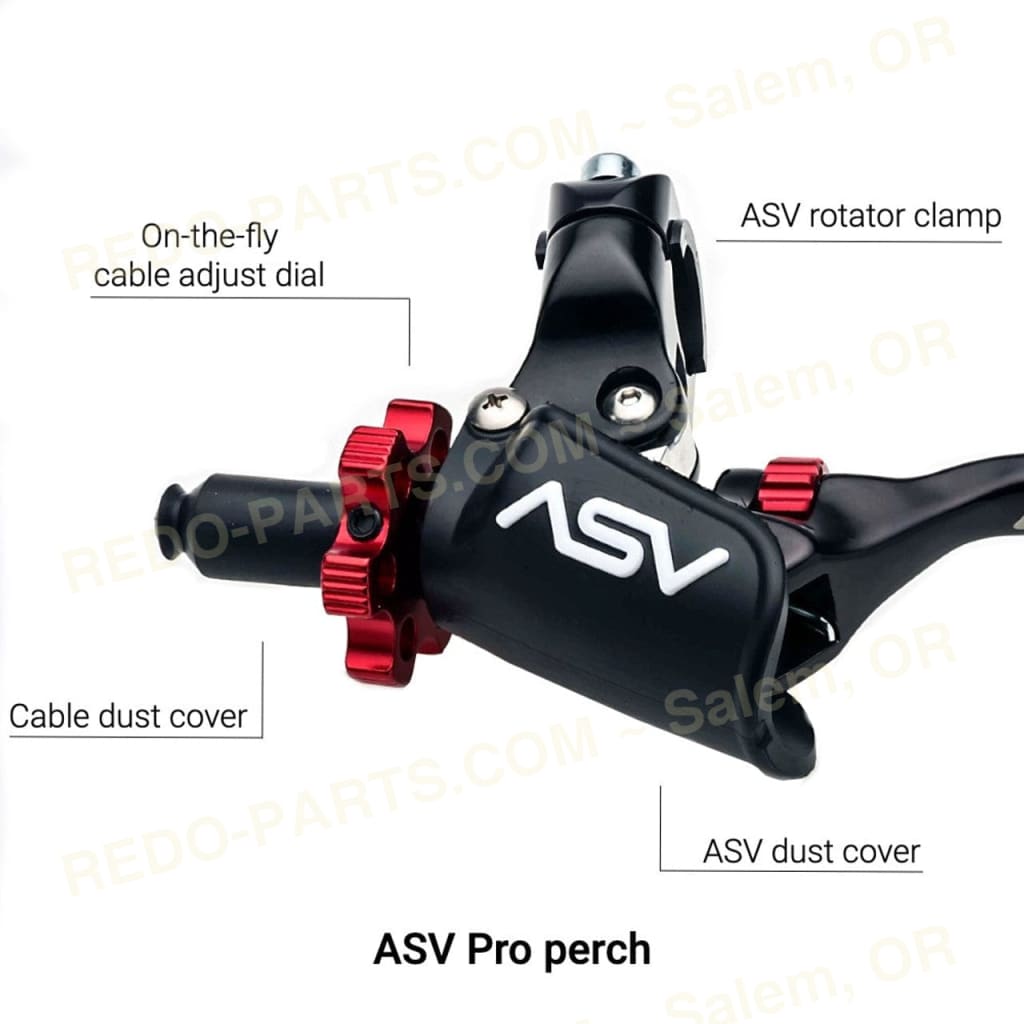 ASV Clutch and Brake Lever PAIR Pack w/ Perch BLACK Levers *NEW* Parts - New