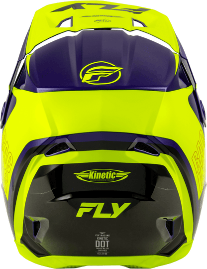 FLY Racing Kinetic Rally Helmet Hi-Vis Yellow/Blue/Black *NEW*