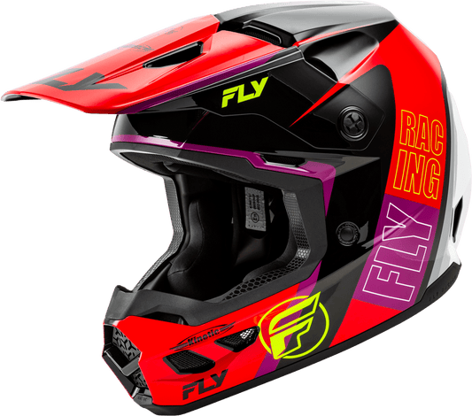 FLY Racing Kinetic Rally Helmet, Red/Black/White *NEW*