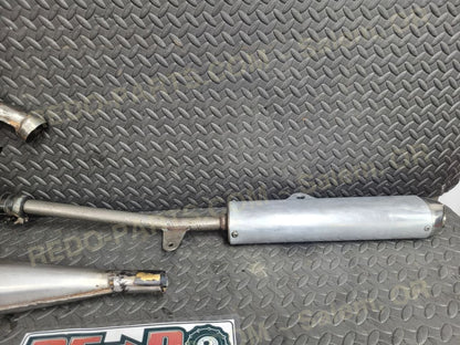 Dynoport 2 into 1 Exhaust Pipe w/ FMF Stinger Silencer *USED* Parts - Used