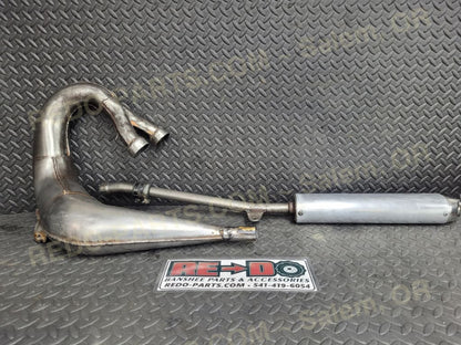 Dynoport 2 into 1 Exhaust Pipe w/ FMF Stinger Silencer *USED* Parts - Used