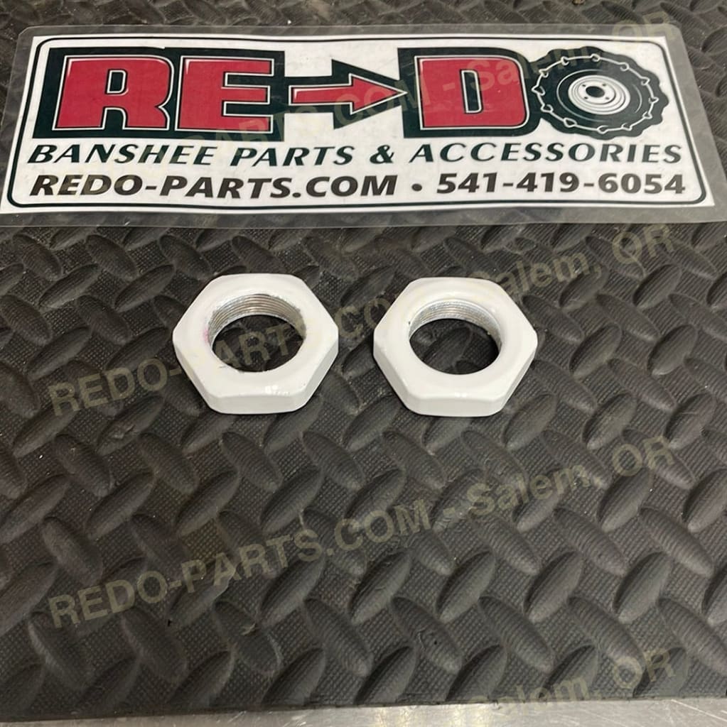 Factory OEM Axle Nuts Powder Coated White *LIKE NEW USED* Parts - Used