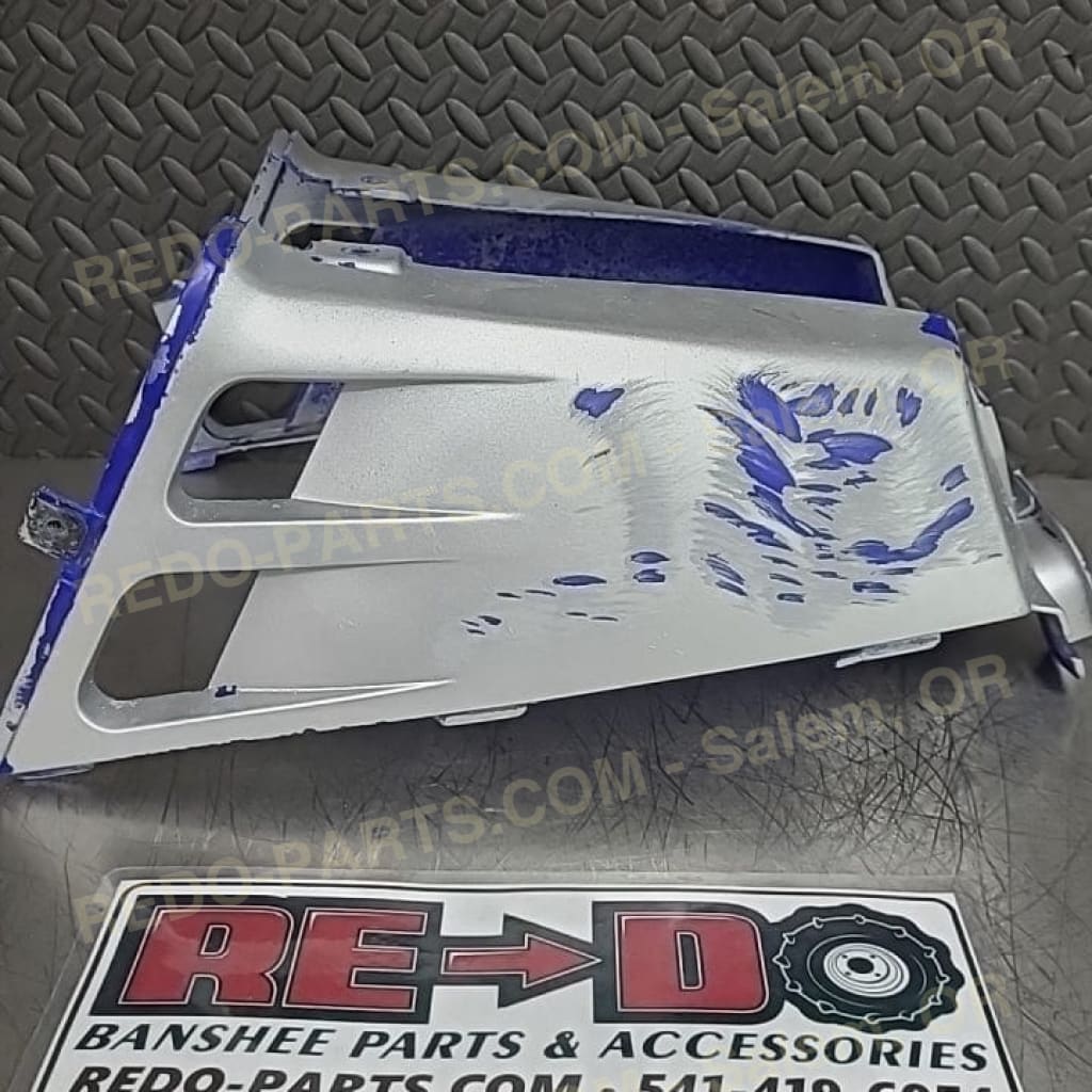 Factory OEM Blue Tank Cover Painted Silver *USED* Parts - Used