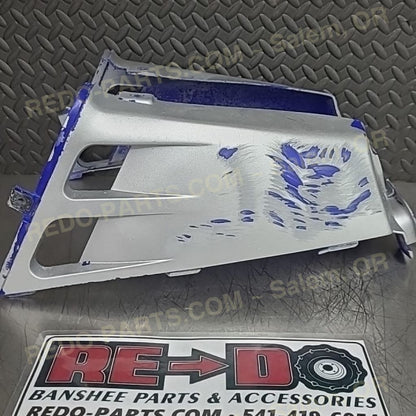 Factory OEM Blue Tank Cover Painted Silver *USED* Parts - Used