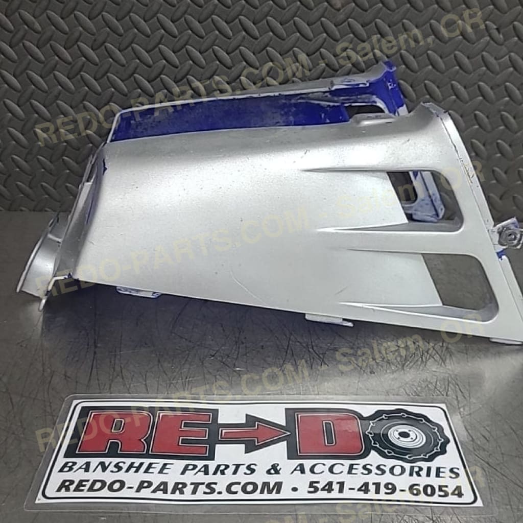 Factory OEM Blue Tank Cover Painted Silver *USED* Parts - Used
