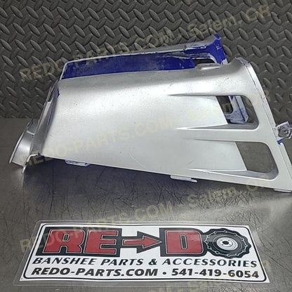 Factory OEM Blue Tank Cover Painted Silver *USED* Parts - Used