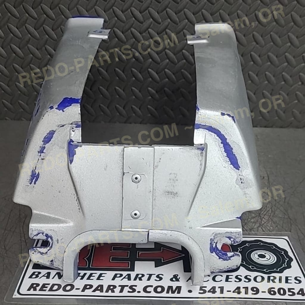 Factory OEM Blue Tank Cover Painted Silver *USED* Parts - Used