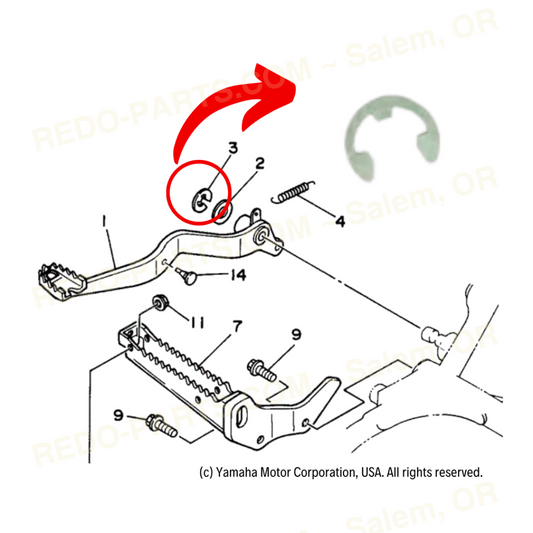 Factory OEM Brake Lever Circlip *NEW* Parts - New