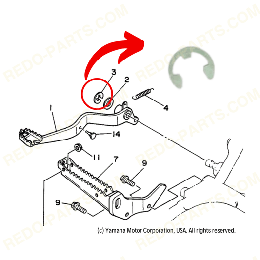 Factory OEM Brake Lever Circlip *NEW* Parts - New
