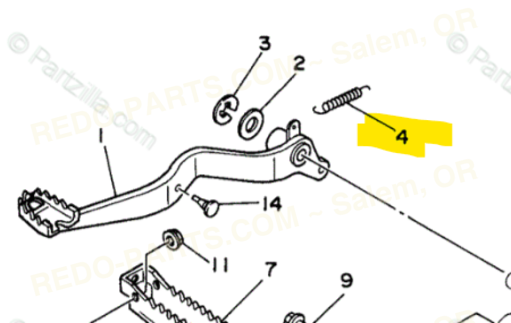 Factory OEM Brake Pedal Spring *NEW* Parts - Used