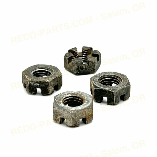 Factory OEM Castle Nuts Fits Tie Rod Ends and Control Arm Ball Joints - Set of 4 *USED* Parts - Used