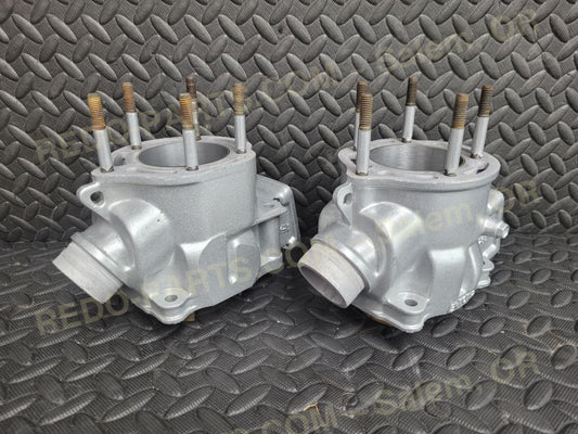 Factory OEM Cylinders 65.25mm Set of 2 Need Bore New Powder Coating Silver *USED* Parts - Used