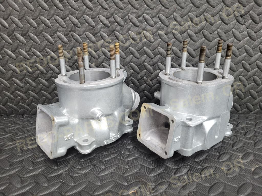 Factory OEM Cylinders 65.25mm Set of 2 Need Bore New Powder Coating Silver *USED* Parts - Used