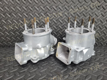 Factory OEM Cylinders 65.25mm Set of 2 Need Bore New Powder Coating Silver *USED* Parts - Used