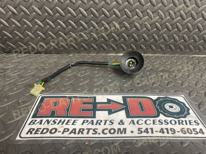 Factory OEM Headlight Bulb Receptacle w/ Pigtail Flat Plug Stock Photo *USED* Parts Used