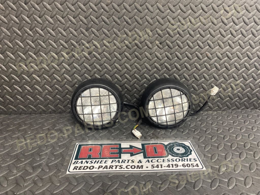 Factory OEM Headlights Set of 2 Black *USED* Parts - Used