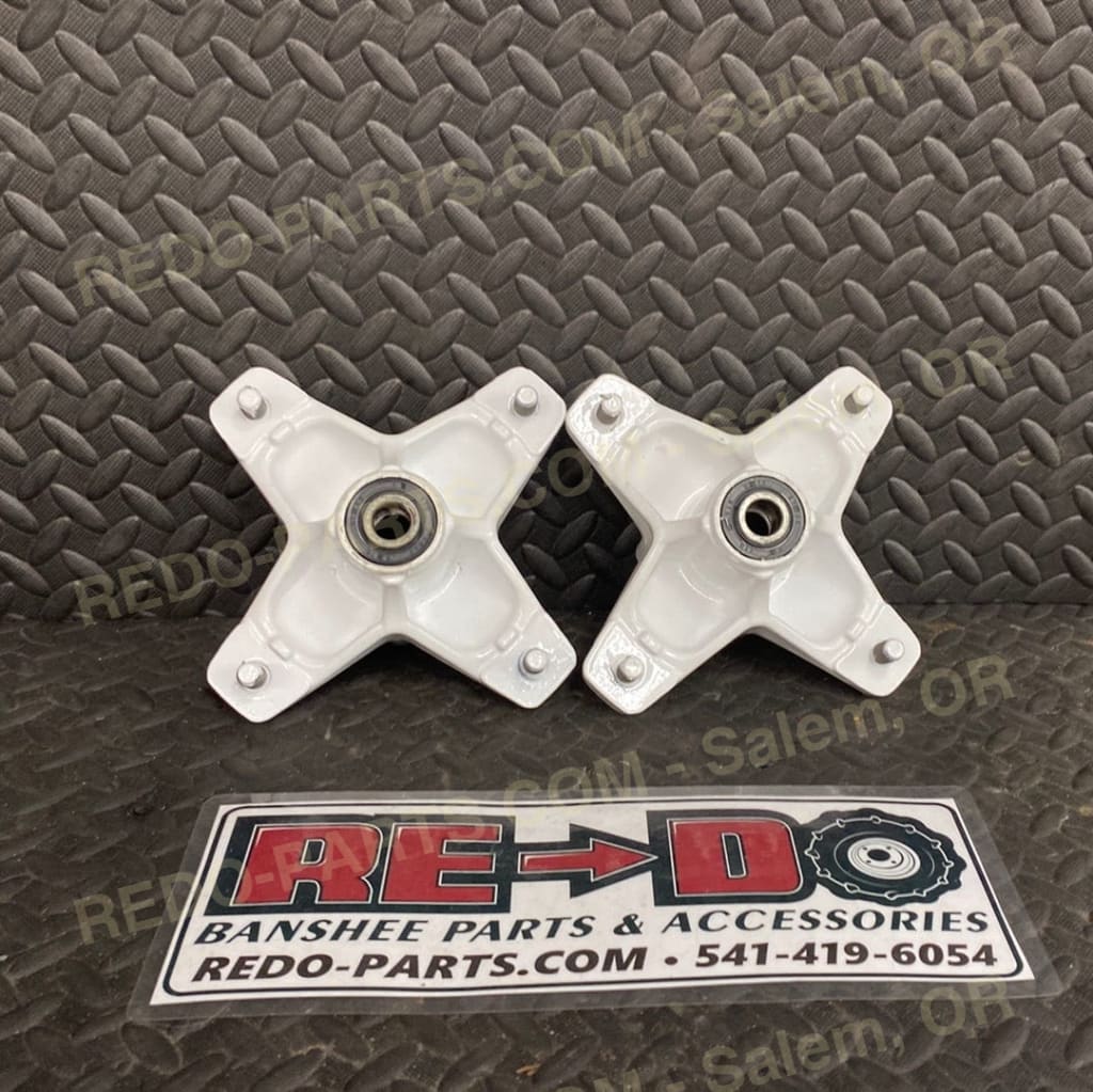 Factory OEM J-Arm Hubs New Bearings and Seals Powder Coated White No Brake Rotors *USED LIKE NEW* Parts - Used