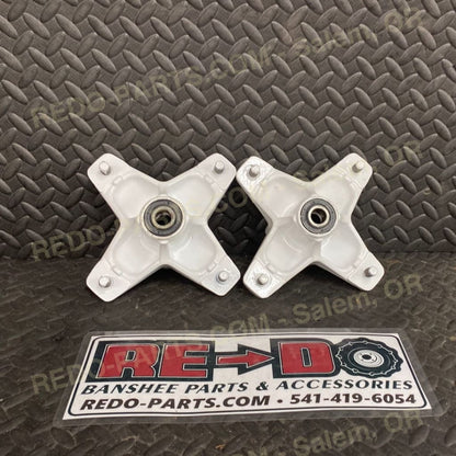 Factory OEM J-Arm Hubs New Bearings and Seals Powder Coated White No Brake Rotors *USED LIKE NEW* Parts - Used