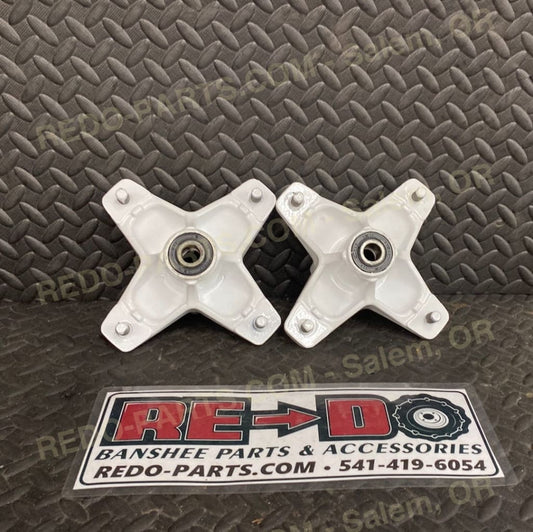 Factory OEM J-Arm Hubs New Bearings and Seals Powder Coated White No Brake Rotors *USED LIKE NEW* Parts - Used
