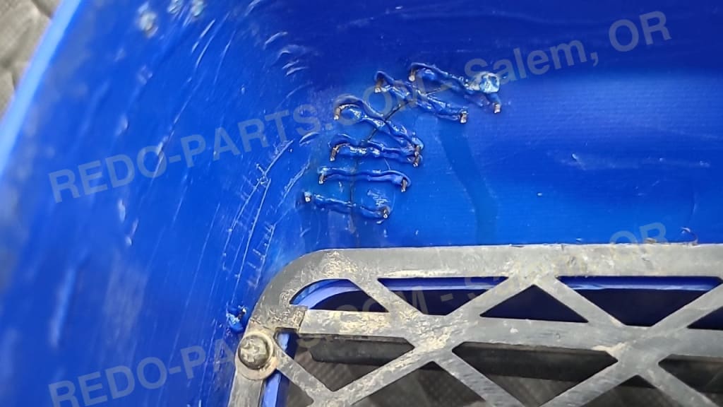 Factory OEM Radiator Cover Blue Has Damage *USED* Parts - Used