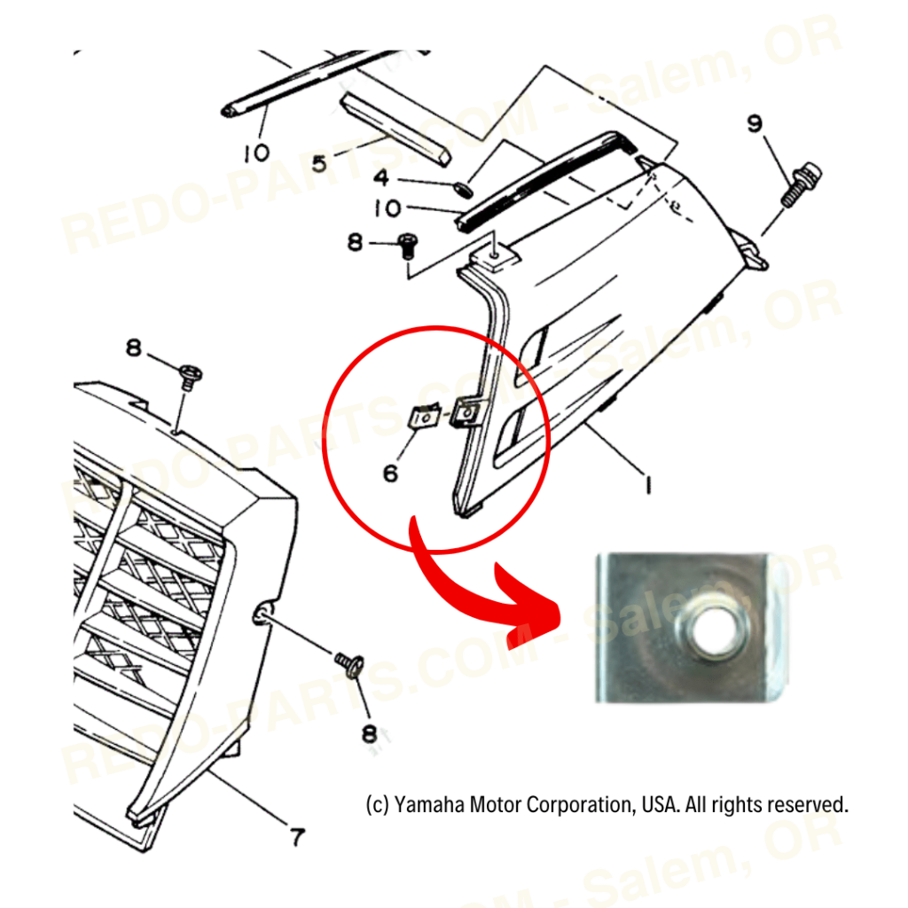 Factory OEM Tank Cover Spring Nut *NEW* Parts - New