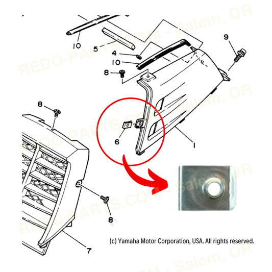 Factory OEM Tank Cover Spring Nut *NEW* Parts - New