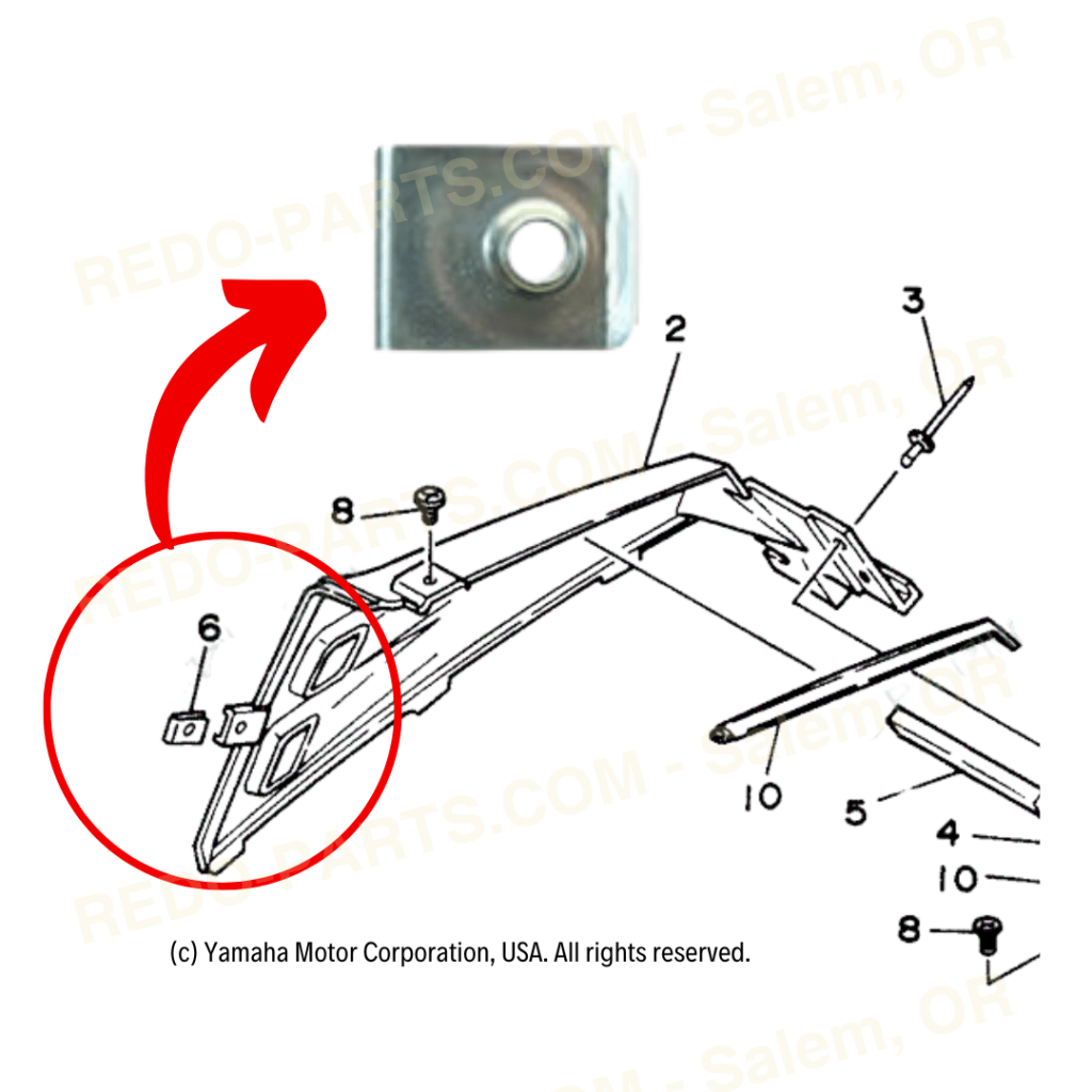 Factory OEM Tank Cover Spring Nut *NEW* Parts - New