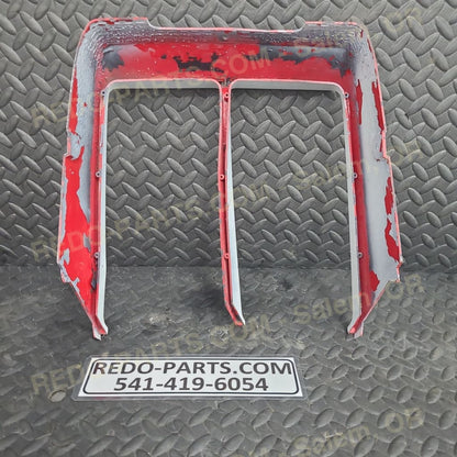 Factory Radiator Cover Red Painted White *USED* Parts - Used