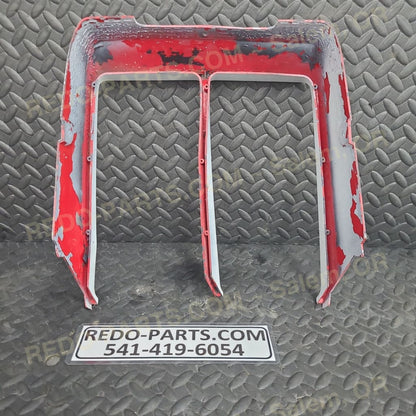 Factory Radiator Cover Red Painted White *USED* Parts - Used